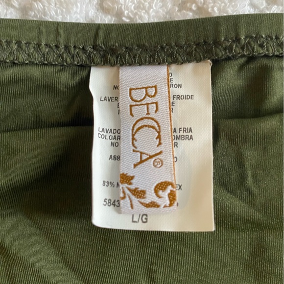 Becca Women’s Bikini Bottom, Size- Large. Color-Olive green, Size- L - Picture 5 of 7